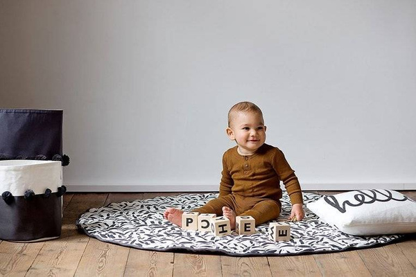 Mata do zabawy z bawełny organicznej dwustronna nieprzemakalna Nappy Free Playmat Anchor, Toddlekind