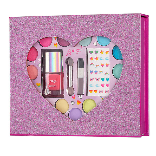 Szkatułka z kosmetykami do makijażu dla dzieci Serce 4 lata+, Souza!