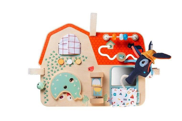 Drewniana tablica manipulacyjna Farma 0 m+, Lilliputiens