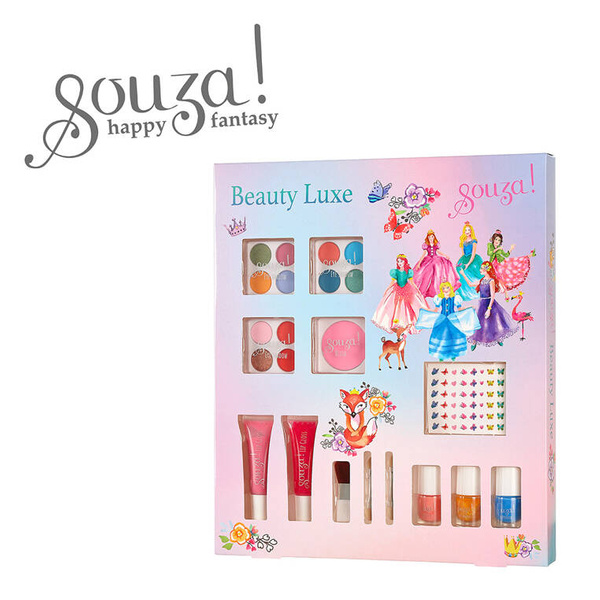 Kosmetyki do makijażu dla dzieci zestaw 13 el. Beauty Luxe, 4 lata+, Souza!