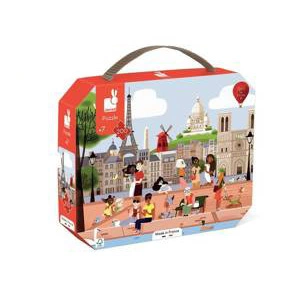 Janod Puzzle w walizce Paryż 200 elementów 7+ Made in France