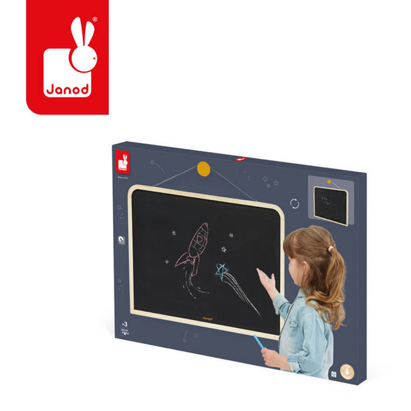 Dwustronna tablica ścienna z akcesoriami 3+, Janod