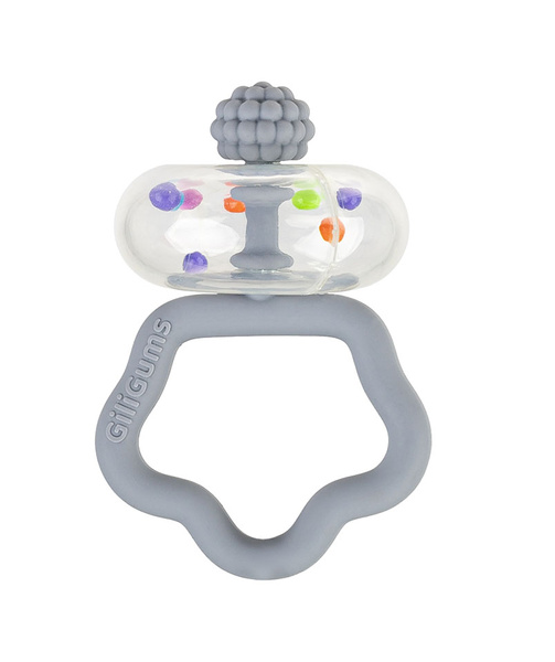 Grzechotka 2 szt. - Zestaw grzechoczący szary, dla dzieci, 3 m+, GiliGums