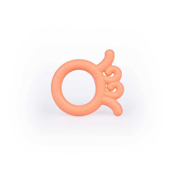 Gryzak silikonowy Ośmiornica Baby Brzoskwiniowy, Giligums