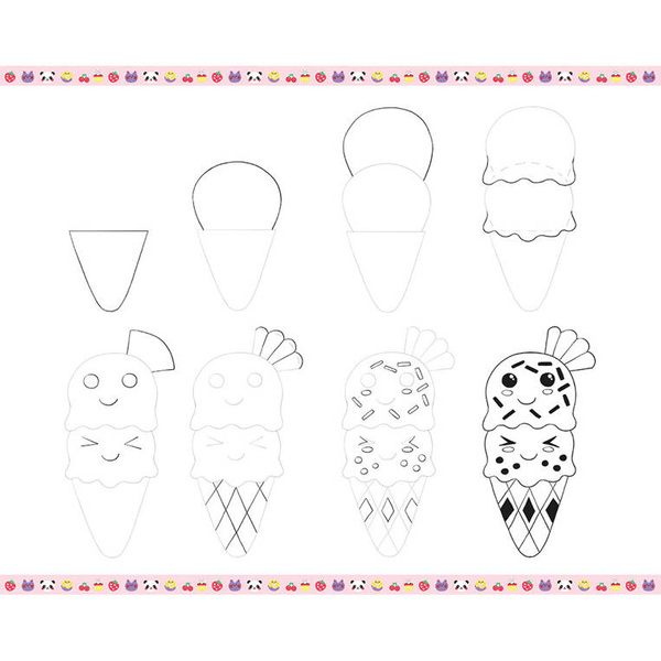 Zestaw kreatywny Rysowanie krok po kroku Modele kawaii dla dzieci 6+, Janod