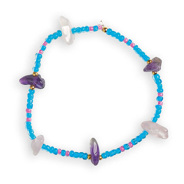 Zestaw kreatywny do tworzenia biżuterii z kamieniami przynoszącymi szczęście 8+, Janod