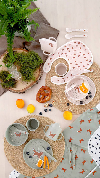 Komplet naczyń dla dzieci Little Forest Zajączek, Lassig