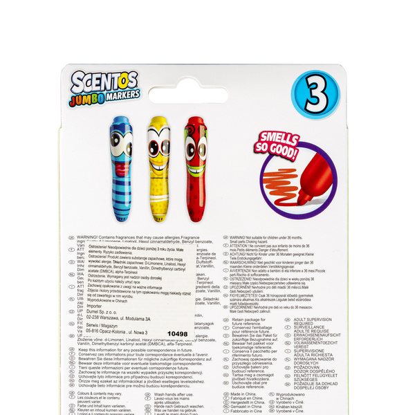 Pachnące Markery - Śmieszne Minki, zestaw 3 szt., 3 lata+, Scentos