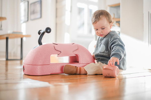 Scoot and Ride My First 3w1 pchacz, jeździk i deska na kółkach dla dzieci 6 m+, kolor: Rose