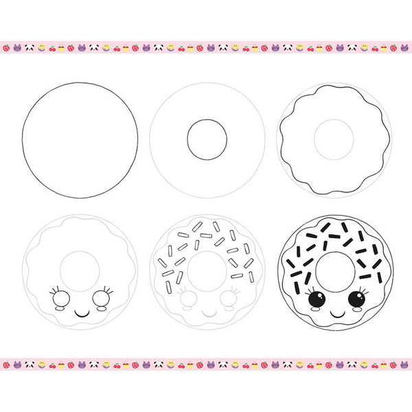 Zestaw kreatywny Rysowanie krok po kroku Modele kawaii dla dzieci 6+, Janod