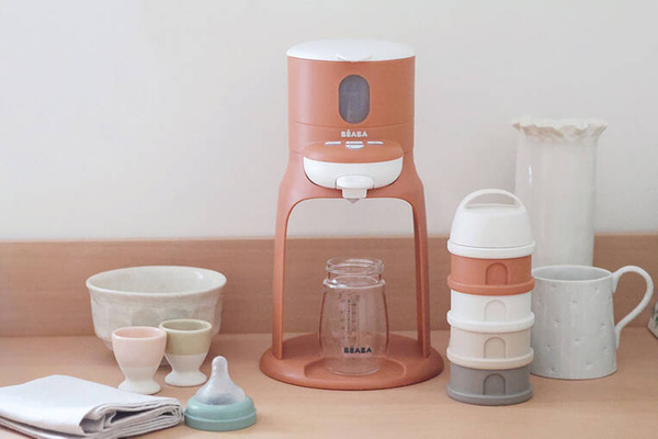 Pojemniki na mleko w proszku 4 komory (4x110ml) cotton white/terracotta 0 m+, Beaba