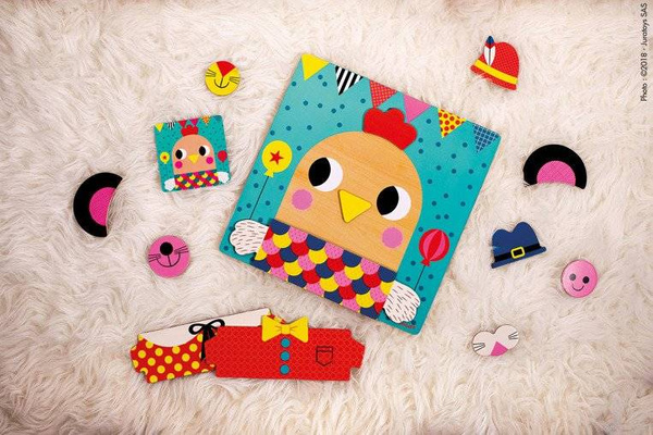 Układanka drewniana magnetyczna Zwierzątka 2+, Janod