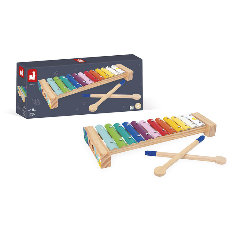 Drewniany ksylofon cymbałki Janod Gioia instrument muzyczny dla dzieci