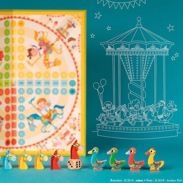 Gra wyścig Gąski na karuzeli Carrousel 4+, Janod