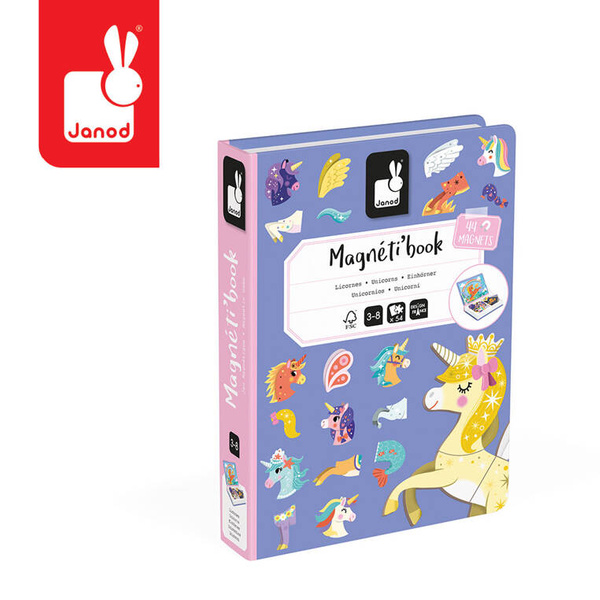 Magnetyczna układanka Jednorożec Magnetibook 3-8 lat, Janod