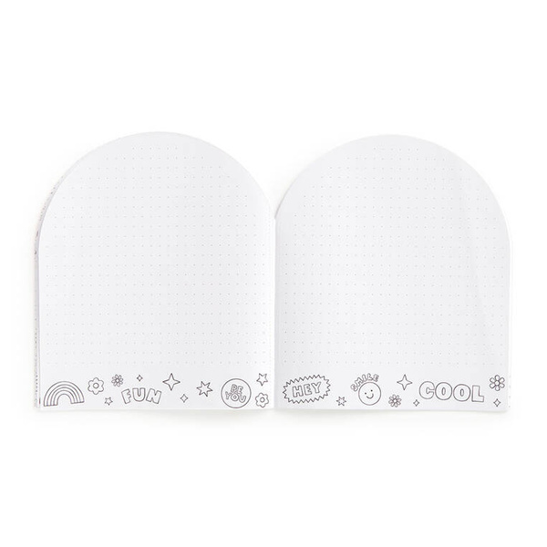 Mudpuppy Zestaw kreatywny z malowanką, wielokolorową kredką i naklejkami Tęczowy świat 6+