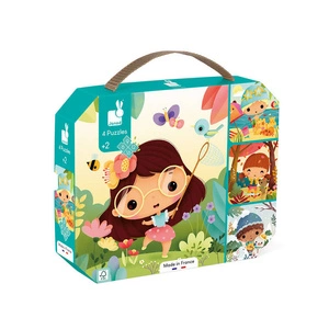 Puzzle progresywne w walizce Pory roku 4 układanki, 2+, Janod ***OUTLET***