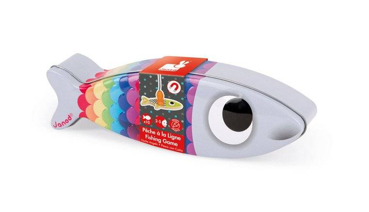 Zestaw do łowienia magnetyczny drewniany Janod gra edukacyjna