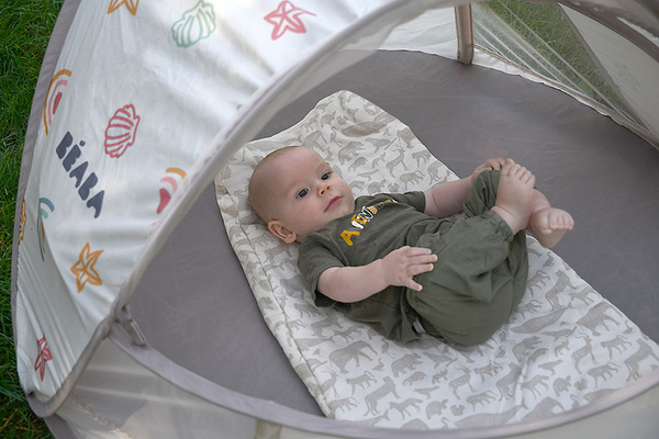 Namiot plażowy 100 cm średnicy, z moskitierą i pokrowcem Breezynest UV, Beaba