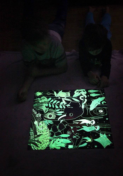 Puzzle rodzinne świecące w ciemności Ocean 500 elementów 8+, Mudpuppy