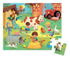Puzzle w walizce Dzień na farmie, 24 elementy, dla dzieci, 3 lata+, Janod