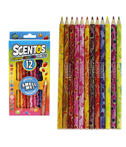 Pachnące Kredki Ołówkowe, zestaw 12 szt., dla dzieci, 3 lata+, Scentos