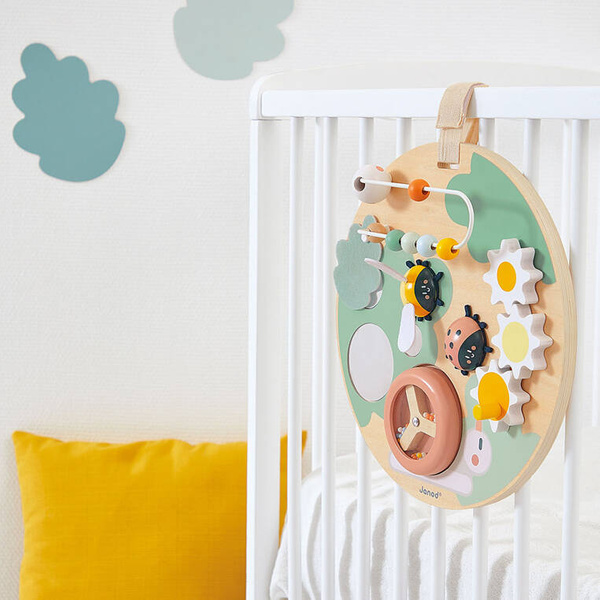 Zabawki drewniane - Tablica edukacyjna wielofunkcyjna Ogród 12m+, Janod