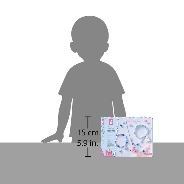 Zestaw kreatywny do tworzenia biżuterii z zawieszkami Małe zwierzątka, dla dzieci, 6+, Janod