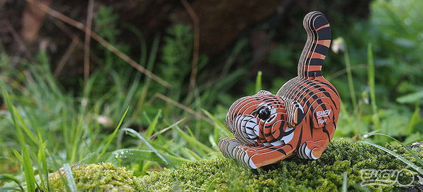 Układanka Puzzle 3D Tygrys - zestaw kreatywny dla dzieci 6 lat+, Eugy