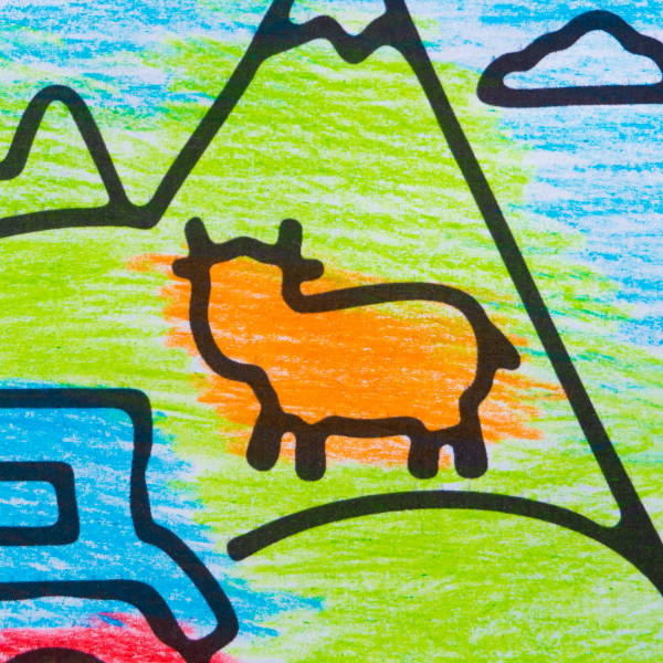 Wypukła kolorowanka dotykowa Zwierzęta, brązowa - eko, Robot Manufacture