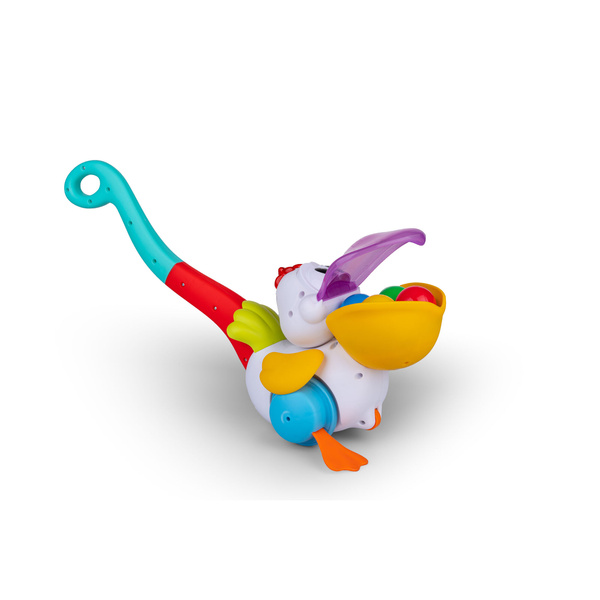 Zabawki dla dzieci - Piłeczkowy Pelikan, pchacz 18 m+. Dumel Discovery