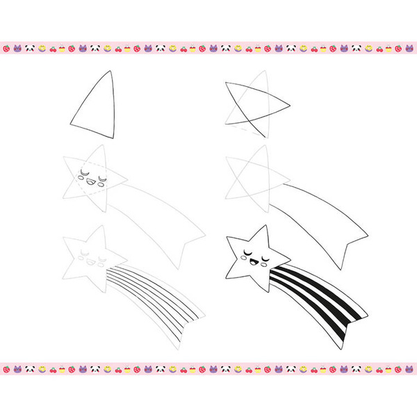 Zestaw kreatywny Rysowanie krok po kroku Modele kawaii dla dzieci 6+, Janod