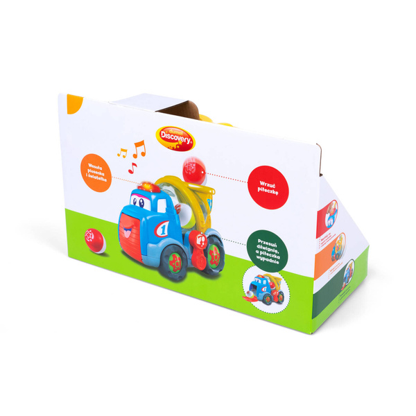 Piłeczkowy Benio betoniarka - śpiewający pojazd dla dzieci 12m+, Dumel