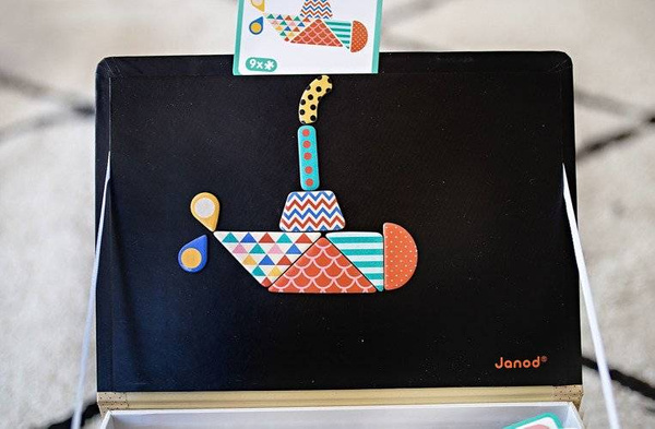 Magnetibook Magnetyczna układanka Kształty, Janod ***OUTLET***