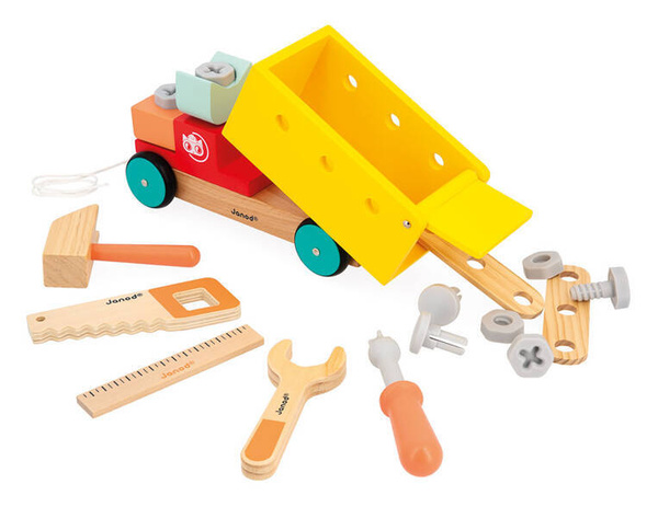 Samochód - Ciężarówka do składania do ciągnięcia Brico Kids 2 lata+, Janod