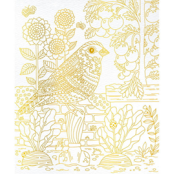 Zestaw kreatywny Złote kontury Ogród 6+, Janod