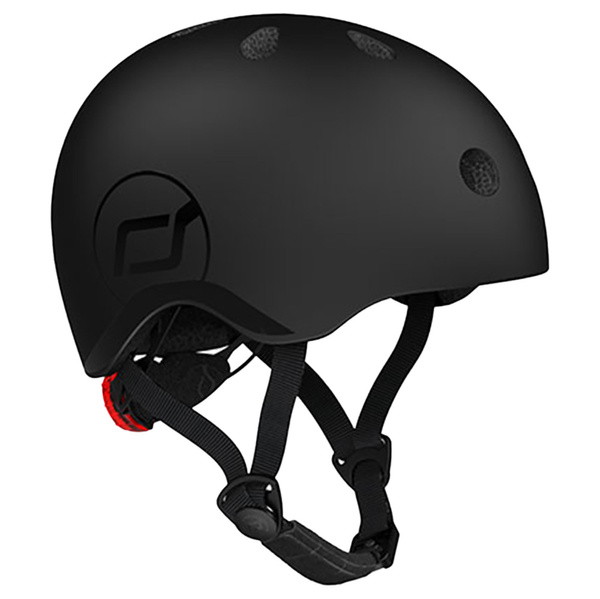 Zestaw: Scoot and Ride Kask dla dzieci 3+ rozm. S-M, kolor: Black (czarny) + ochraniacze rozm. S