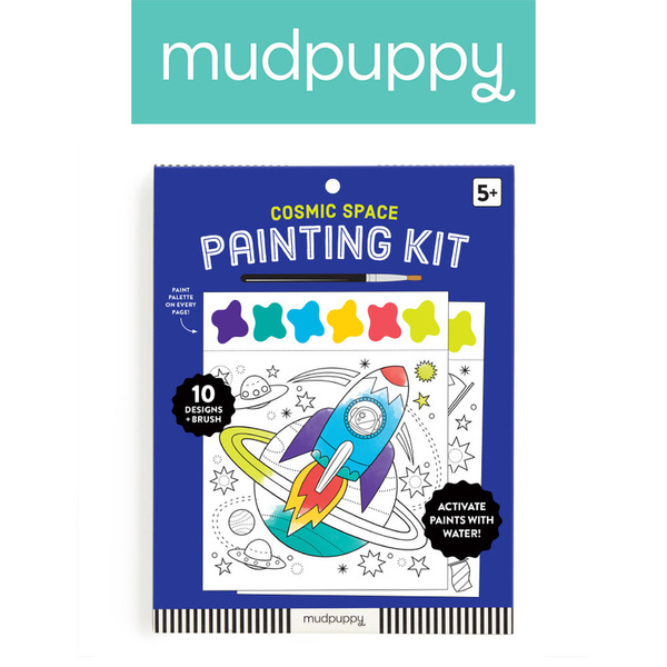 Książeczka do malowania kolorowanka akwarelowa Kosmos, 5 lat+, Mudpuppy