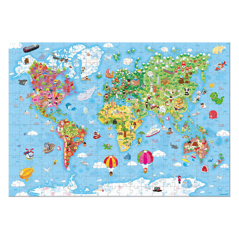Puzzle mapa świata Janod – edukacja i rozwój dziecka