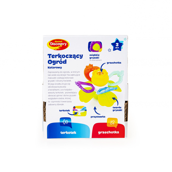 Zabawka sensoryczna - Terkoczący Ogród, dla dzieci, 3 m+, Dumel