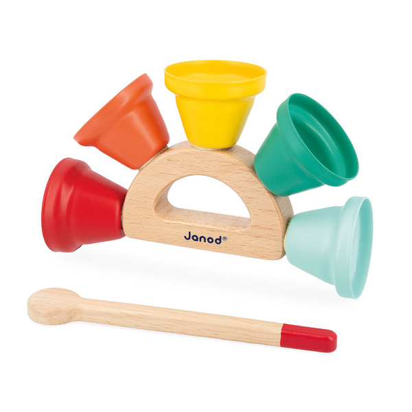 Dzwoneczki janczary Gioia - drewniany instrument muzyczny, 18 m+, Janod