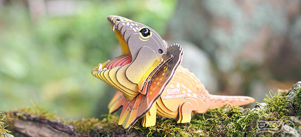 Puzzle 3D Układanka Jaszczurka Agama Kołnierzasta - zestaw kreatywny dla dzieci 6 lat+, Eugy