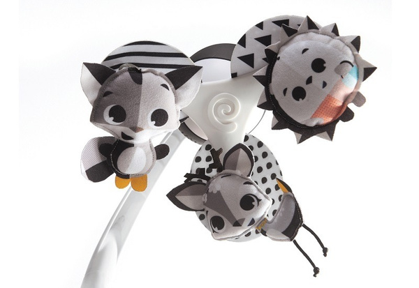 Karuzela do łóżeczka podróżna - Magiczna Kraina - czarno-biała, 0 m+, Tiny Love