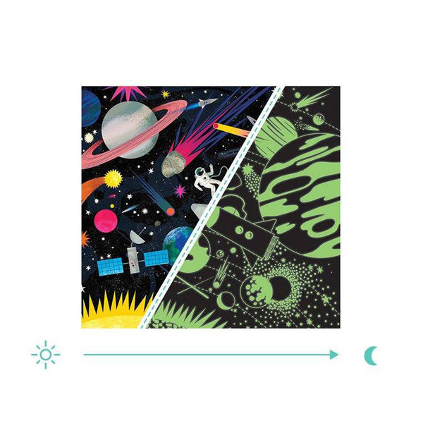 Puzzle rodzinne świecące w ciemności Kosmos 500 elementów 8+, Mudpuppy