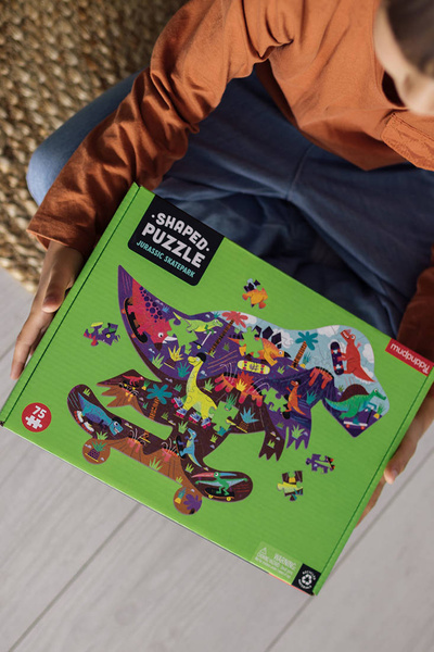 Puzzle konturowe Jurajski Skatepark 75 elementów 5+, Mudpuppy