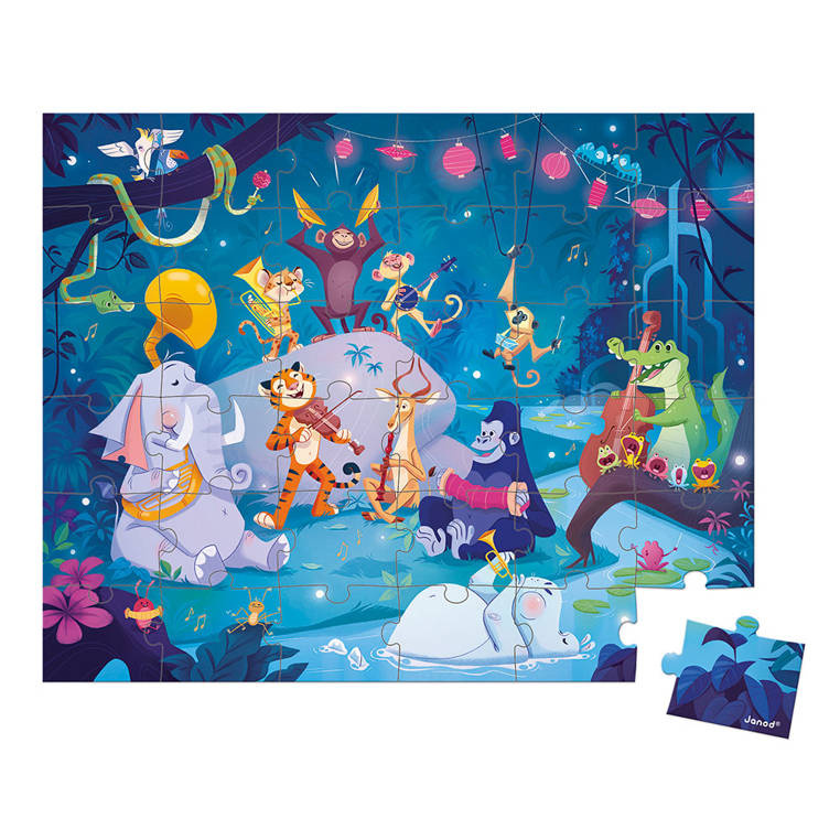 Puzzle Letni festiwal Janod 36 elementów - edukacyjne puzzle dla dzieci