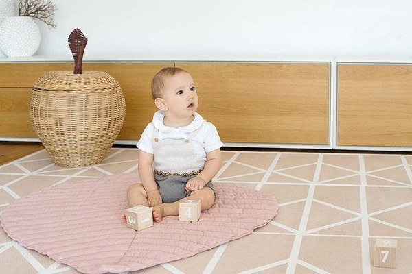 Mata do zabawy z bawełny organicznej w kształcie liścia Leaf Mat Sea Shell, Toddlekind