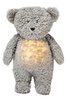 Moonie, Szumiący miś organic z lampką LED, kolor: Mineral Grey