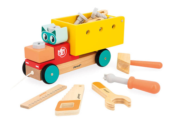 Samochód - Ciężarówka do składania do ciągnięcia Brico Kids 2 lata+, Janod