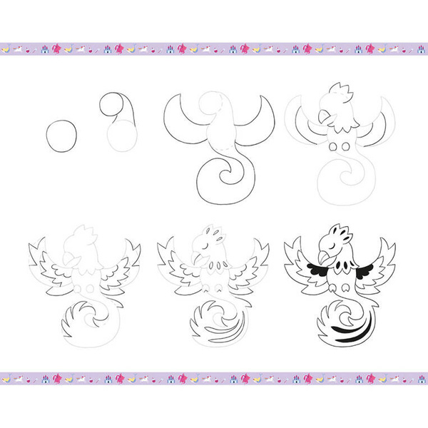 Zestaw kreatywny Rysowanie krok po kroku Fantastyczne stworzenia 7+, Janod